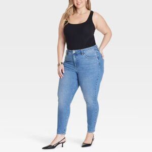 Women's High-Rise Skinny Jeans - Ava & Viv™ Midweight Denim, Stretch Fabric